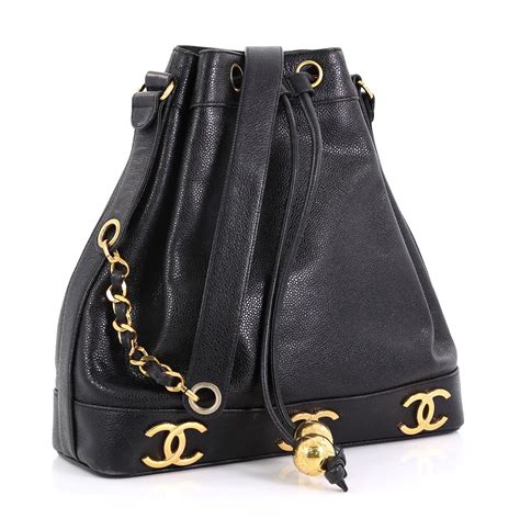 chanel vintage bucket bag price|Chanel drawstring bag 2020.